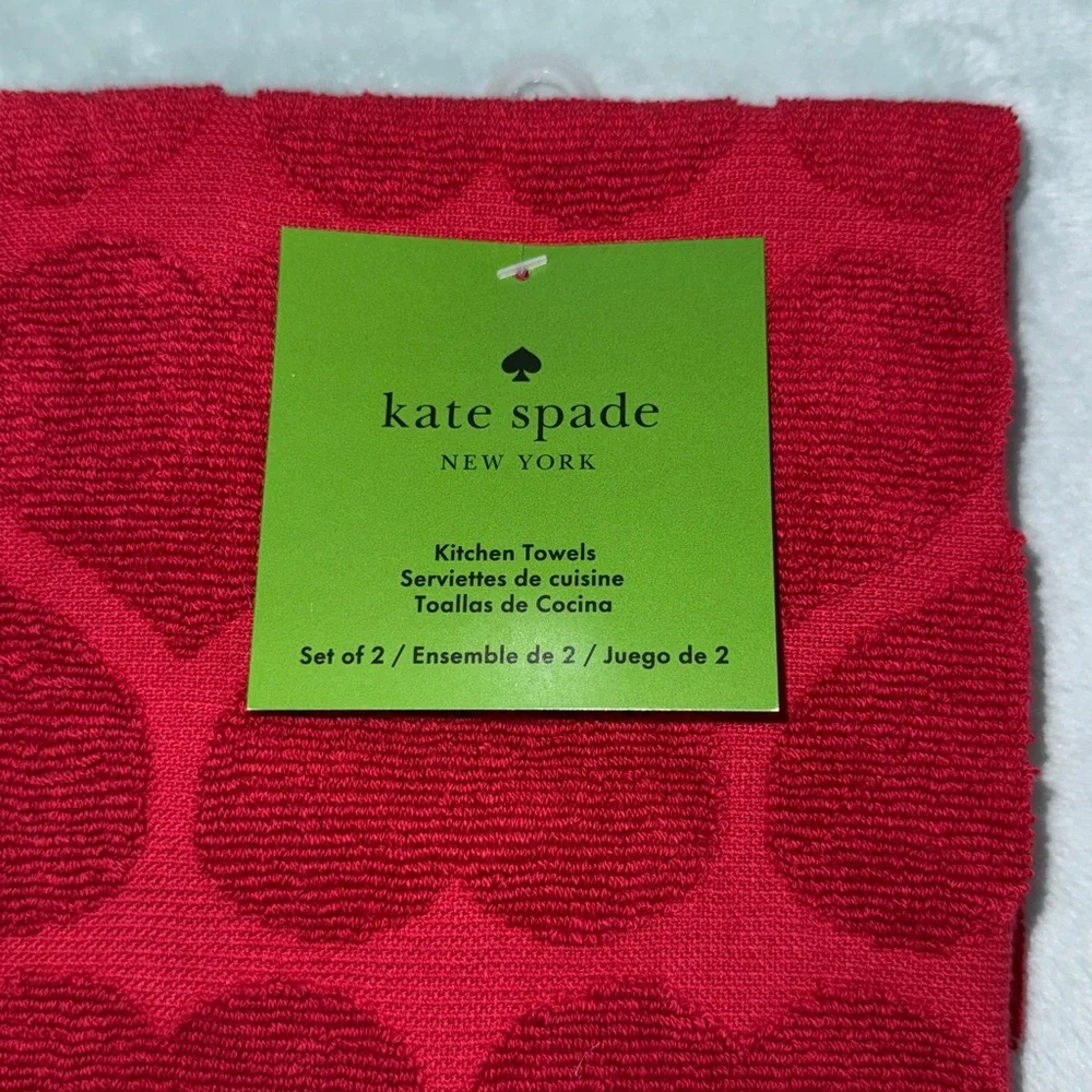 kate spade Red Heart Design Kitchen Towels